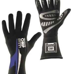 OMP Os 60 Gloves Black/- Small (Blue) (Fia/Sfi)
