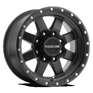 Raceline 935B Defender 15x6in / 6x139.7 BP / 0mm Offset / 4.25mm Bore - Satin Black Wheel