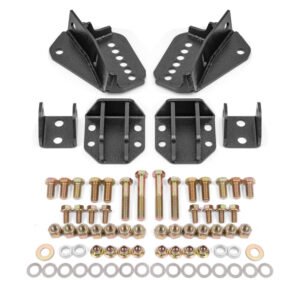 BMR 64-72 GM A-Body Coilover Conversion Kit Rear Adjust Shock Mt w/o CAB - Black Hammertone