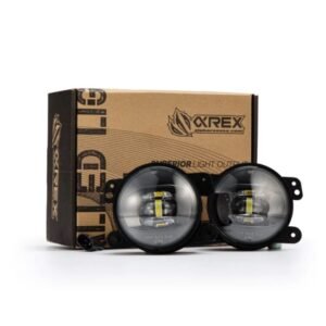 AlphaRex Universal Chrysler/Dodge/Hummer/Jeep DoubleTap Dual Color LED Proj Fog Lights - White/Amber
