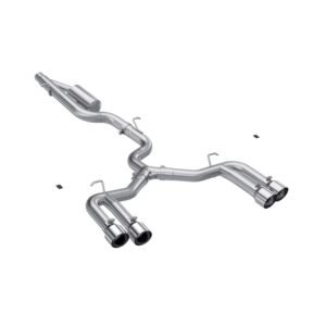 MBRP 22-24 Audi S3 2.0L Armor Pro T304 SS 3in Cat-Back Quad Split Rear Exhaust - Valve Delete
