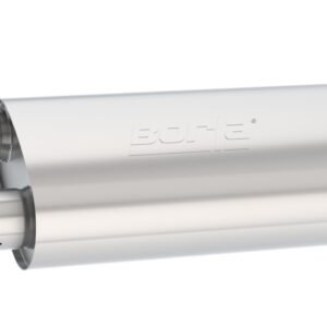 Borla Transverse Flow Notched Muffler - Oval Single Inlet/Dual Outlet 2.5in 19in x 10.5in x 5.5in