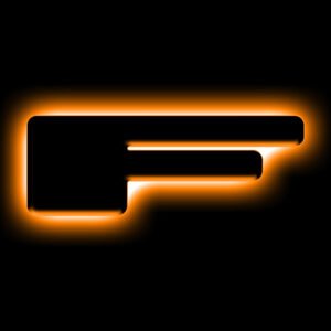 ORACLE Lighting Universal Illuminated LED Letter Badges - Matte Blk Surface Finish - F