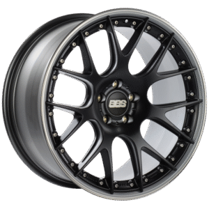 BBS CH-RII 21x10.5 5x120 ET35 Satin Black Center Platinum Lip SS Rim Prot Wheel -82mm PFS/Clip Req