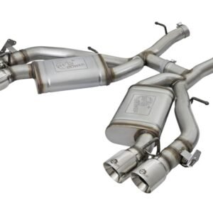 aFe MACHForce XP 3in 304 SS Axle-Back Dual Exhaust (NPP) w/ Polished Tips 16-17 Camaro SS V8-6.2L