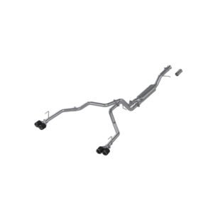 MBRP 2021+ Chevy Tahoe / GMC Yukon T304 SS 3in Cat-Back Dual Split Exhaust w/ Quad Carbon Fiber Tips