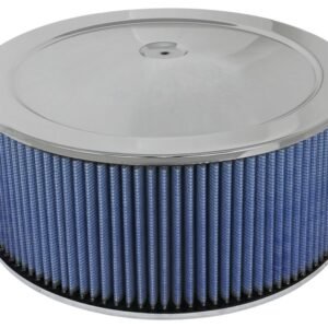 aFe MagnumFLOW Air Filters Round Racing P5R A/F Chrome Assy 14x6: Blk/Blue E/M