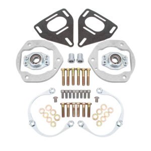 BMR 16-24 Chevy Camaro Caster Camber Plates - Black Hammertone