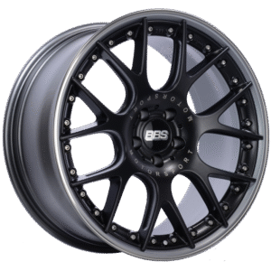 BBS CH-RII 20x9 5x120 ET25 Satin Black Center Platinum Lip SS Rim Prot Wheel -82mm PFS/Clip Req