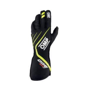 OMP One Evo X Gloves Black/Fluorescent Yellow - Size Xs (Fia 8856-2018)