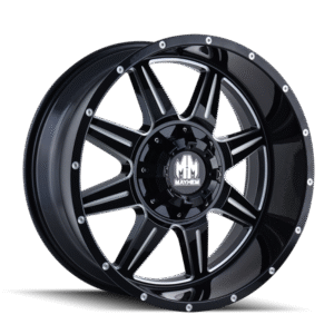 Mayhem 8100 Monstir 22x10 / 6x135 BP / -19mm Offset / 106mm Hub Black w/ Milled Spokes Wheel