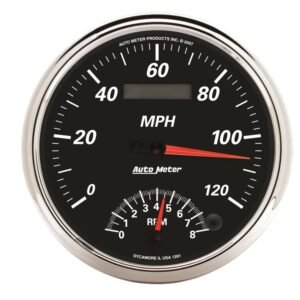 Autometer Designer Black II 5in 120 MPH & 8k RPM In-Dash Tach/Speedo