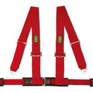OMP 4 Point Harness - Red