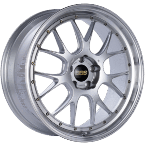 BBS LM-R 21x9 5x120 ET32 Diamond Silver Center Diamond Cut Lip Wheel -82mm PFS/Clip Required