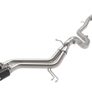 aFe Takeda 2-1/2in to 3in  SS-304 Cat-Back Exhaust w/ C/F Tips 13-17 Hyundai Veloster L4-1.6L