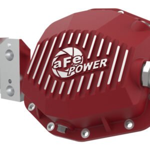 aFe 20-23 Jeep Gladiator JT (Dana M220) Pro Series Rear Differential Cover Red w/ Machined Fins