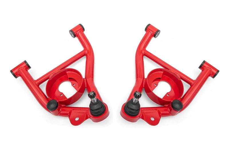 BMR 78-87 GM G-Body A-Arms Lower Delrin Bushings Std Ball Joint - Red