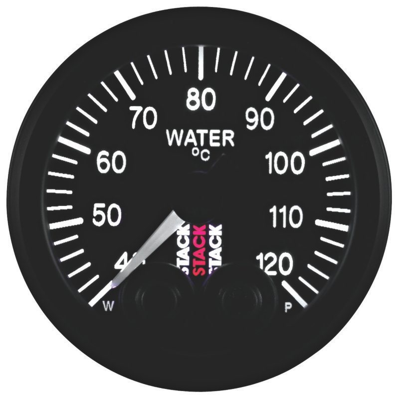 Autometer Stack 52mm 40-120 Deg C 1/8in NPTF Male Pro-Control Water Temp Gauge - Black