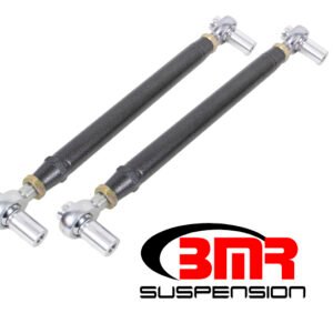 BMR 79-98 Fox Mustang Chrome Moly Lower Control Arms w/ Double Adj. Rod Ends - Black Hammertone