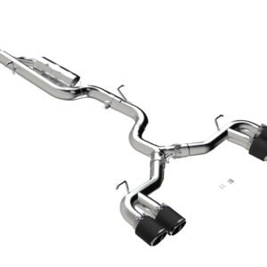MBRP 2022 Volkswagen Golf R MK8 3in Cat-Back Quad Rear w/ Carbon Fiber Tips Valve Delete Exhaust