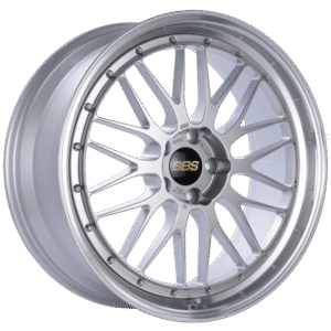 BBS LM 21x9 5x120 ET32 Diamond Silver Center Diamond Cut Lip Wheel -82mm PFS/Clip Required