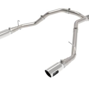 aFe Large Bore-HD 3in 409SS DPF-Back Exhaust System w/ Polished Tip RAM 1500 20-21 V6-3.0