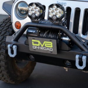 DV8 Offroad Fairlead Mounted Flip-Up License Plate Bracket