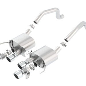 Borla 15 Chevy Corvette C7 ZO6 6.2L w/o AFM w/ NPP ATAK Quad RD RL IC Tips Center Rear Exit Exh