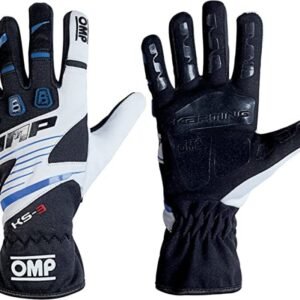 OMP KS-3 Gloves Black/W/Blue - Size 6 (For Children)