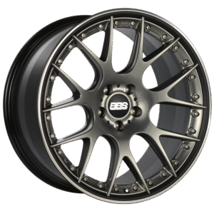 BBS CH-RII 21x10.5 5x120 ET35 Satin Platinum Center Black Lip SS Rim Prot Wheel -82mm PFS/Clip Req