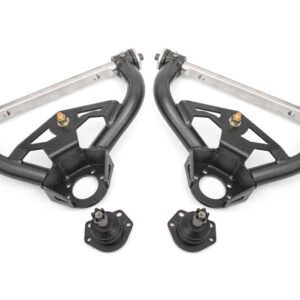 BMR 78-87 GM G-Body Non-Adjustable Upper A-Arms Delrin Std Ball Joint - Black Hammertone