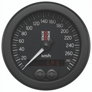 Autometer Stack Instruments 88mm 0-290 KM/H GPS Speedometer - Black