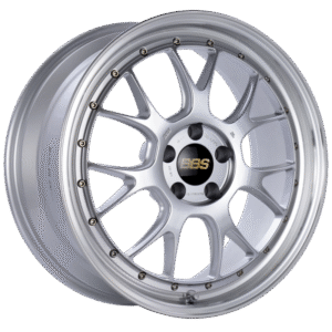 BBS LM-R 19x8.5 5x112 ET38 Diamond Silver Center Diamond Cut Lip Wheel -82mm PFS/Clip Required