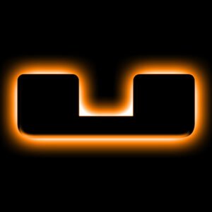 ORACLE Lighting Universal Illuminated LED Letter Badges - Matte Blk Surface Finish - U
