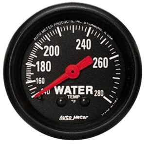 Autometer Z Series 2 1/6inch 140-280 Degree F Mechanical Water Temperature Gauge