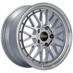 BBS LM 18x8 5x114.3 ET40 Diamond Silver Center Diamond Cut Lip Wheel - 82mm PFS/Clip Required