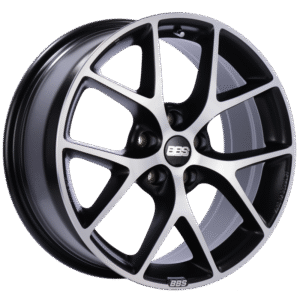 BBS SR 18x8 5x108 ET42 Satin Black Diamond Cut Face Wheel -70mm PFS/Clip Required