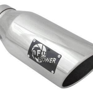 aFe Diesel Exhaust Tip Bolt On Polished 4in Inlet x 6in Outlet x 15in Long
