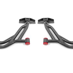 BMR 10-14 Ford Mustang / Shelby GT500 Non-Adj. Lower A-Arms (Poly/Delrin) - Black Hammertone