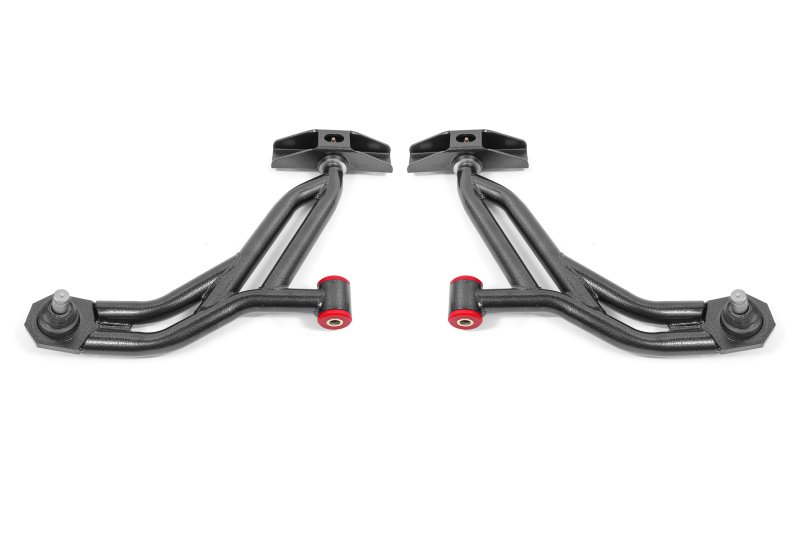 BMR 10-14 Ford Mustang / Shelby GT500 Non-Adj. Lower A-Arms (Poly/Delrin) - Black Hammertone