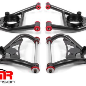 BMR 64-72 A-Body Upper And Lower A-Arm Kit - Black Hammertone