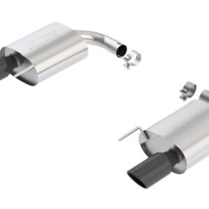 Borla S-Type Rear Section 15-17 Ford Mustang GT 5.0L V8 MT/AT 2.5in pipe 4in tip (Black Chrome)