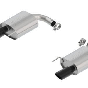 Borla Atak S Rear Section 15-17 Ford Mustang GT 5.0L V8 MT/AT 2.5in pipe 4in tip (Black Chrome)