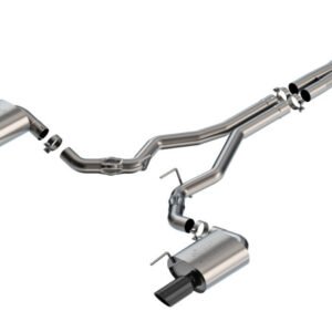 Borla 2024 Ford Mustang GT 5.0L V8 w/o Active Exhaust ATAK Cat-Back Exhaust System - Black Chrome