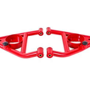 BMR 67-69 F-Body A-arms Lower, DOM Non-adjustable Polyurethane Bushings Front Bump Stops Red