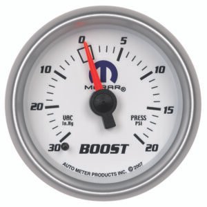 Autometer Mopar 52mm Mechanical 30 In Hg-Vac/20 PSI Vacuum/Boost Gauge