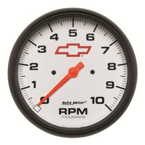 Autometer GM Bowtie White 5in 10000 RPM In-Dash Electronic Tachometer