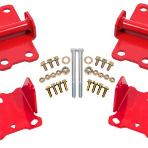 BMR 78-87 G-Body Motor Mount Kit Upper & Lower Solid - Red