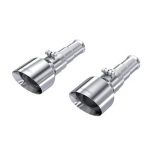 MBRP 19-24 Ram 1500 5.7L Hemi 3in Inlet 5in OD Dual Wall Angle Cut T304 SS Exhaust Tips - Pairs
