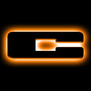 ORACLE Lighting Universal Illuminated LED Letter Badges - Matte Blk Surface Finish - C